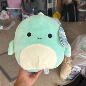 Squishmallows Green and Cream Stuffed Animal Plush